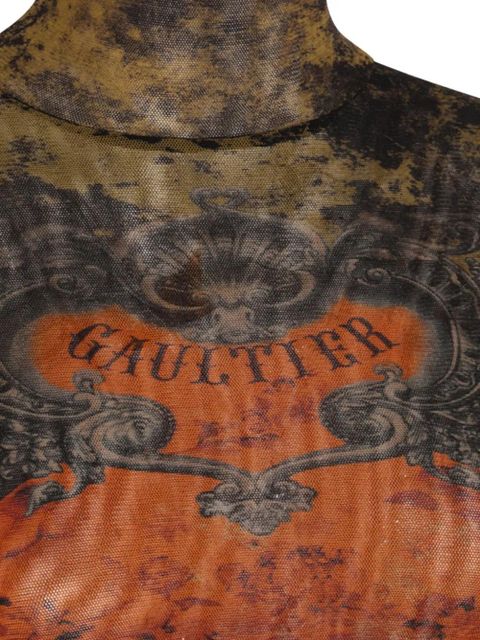 Jean Paul Gaultier graphic-print bodysuit - Black