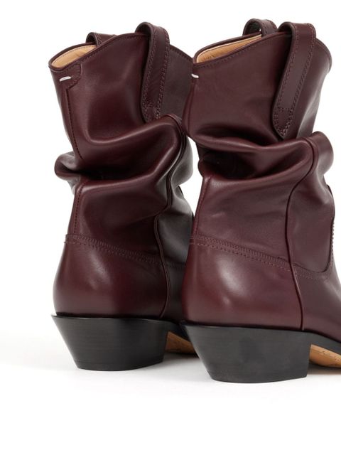 Maison Margiela Tabi Western 55mm leather boots - Red