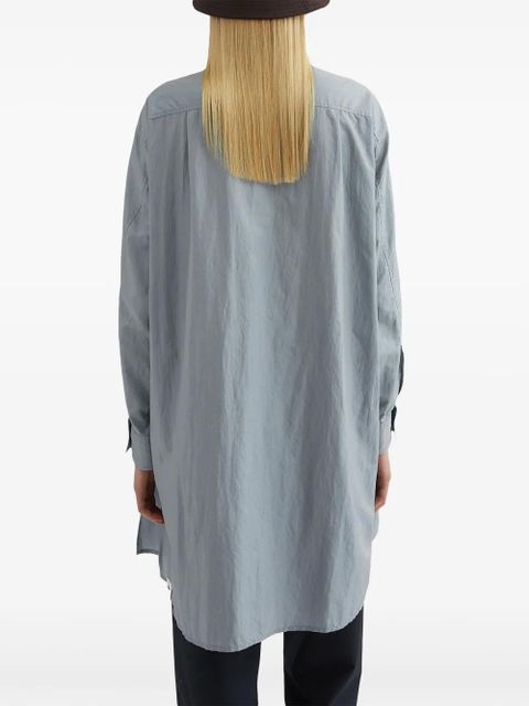 Jil Sander buttoned long shirt - Blue