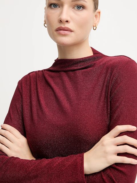 Joseph Ribkoff bluzka damska kolor bordowy gładka 254162 - zdjęcie produktu nr 2