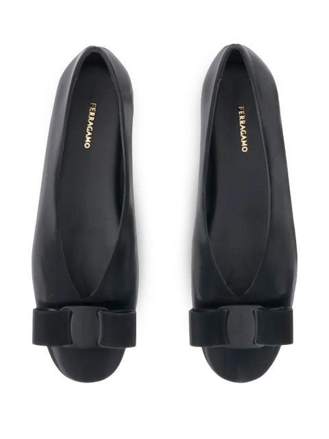 Ferragamo bow-detail ballet flats - Black