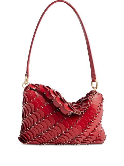 Rabanne scale-pattern leather shoulder bag - Red - zdjęcie produktu nr 1