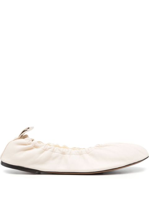 The Row Glove leather ballerinas - White