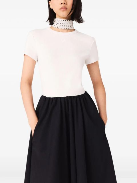 Maje ribbed T-shirt - White