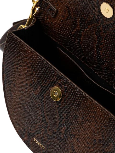 Yuzefi Pretzel embossed tote bag - Brown