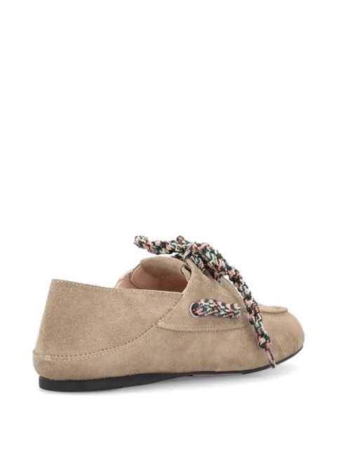 PINKO woven lace-up loafers - Neutrals