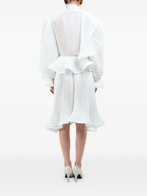 Rowen Rose pleated midi skirt - White