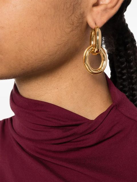 Jil Sander handcrafted brass earrings - Yellow - zdjęcie produktu nr 2