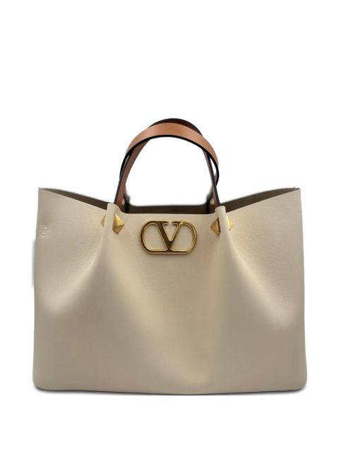 Valentino Garavani logo-appliqué tote bag - Neutrals - zdjęcie produktu nr 1