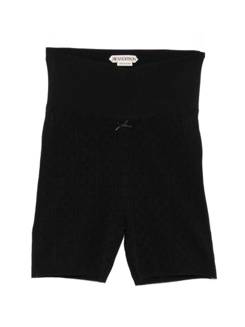 JW Anderson cable-knit high-waisted shorts - Black - zdjęcie produktu nr 1