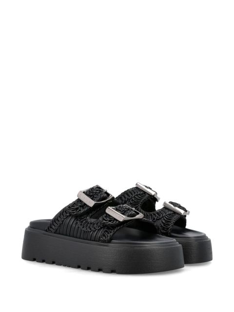 Casadei Birky Ale flatform slides - Black