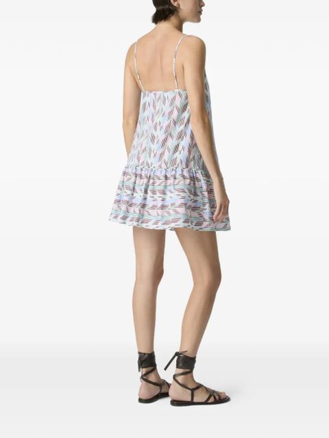 Missoni chevron-patterned mini dress - Blue