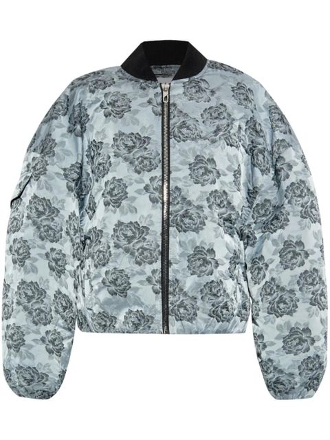 GANNI floral-pattern bomber jacket - Blue - zdjęcie produktu nr 1