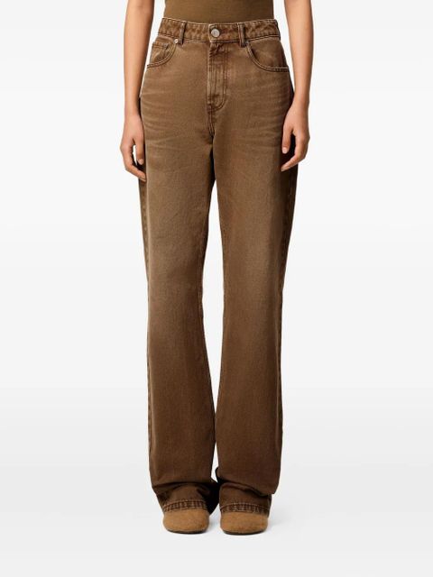 AMI Paris cotton large-fit jeans - Brown