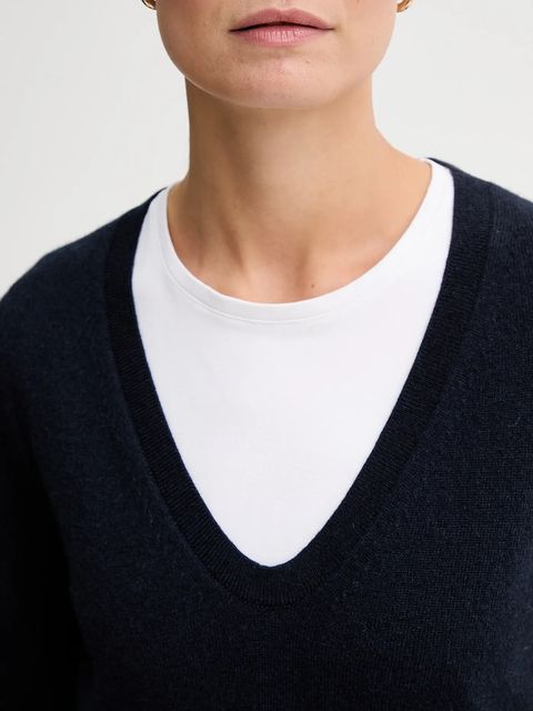 Bally sweter kaszmirowy damski kolor granatowy lekki WKN0AO - zdjęcie produktu nr 2