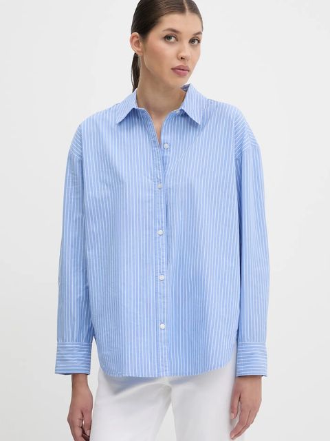 Abercrombie & Fitch koszula bawełniana damska kolor niebieski relaxed z kołnierzykiem klasycznym KI140-5150 - zdjęcie produktu nr 1