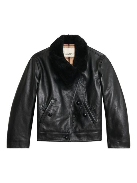 ISABEL MARANT Briyana leather jacket - Black - zdjęcie produktu nr 1