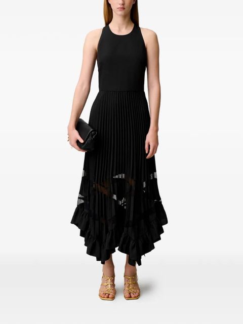 Claudie Pierlot pleated ruffled-hem dress - Black - zdjęcie produktu nr 2