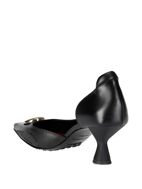 Marine Serre 60mm leather pumps - Black