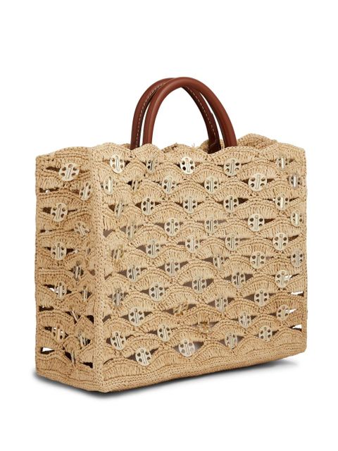 Rabanne Sac a Main Disc-Link tote bag - Neutrals