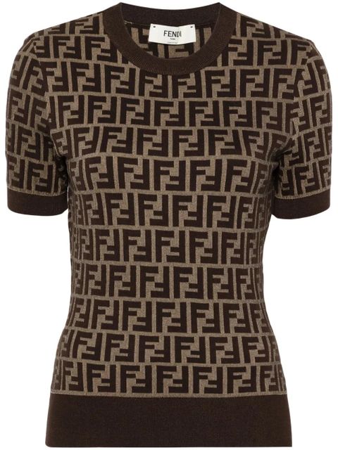 FENDI FF knitted top - Brown - zdjęcie produktu nr 1