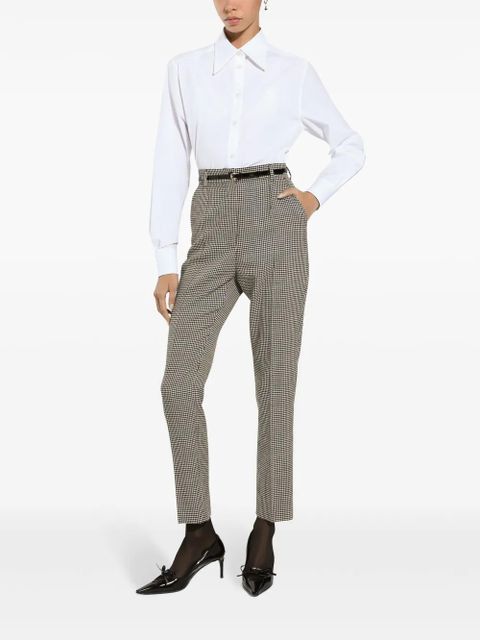Dolce & Gabbana houndstooth wool trousers - Brown
