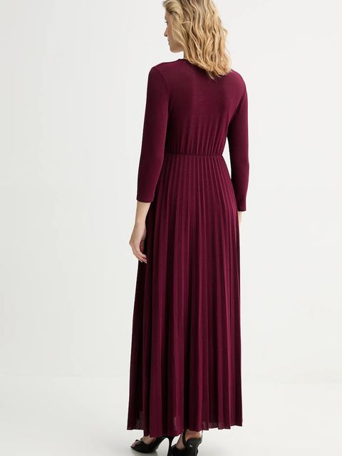 Answear.LAB sukienka kolor bordowy maxi rozkloszowana - zdjęcie produktu nr 2