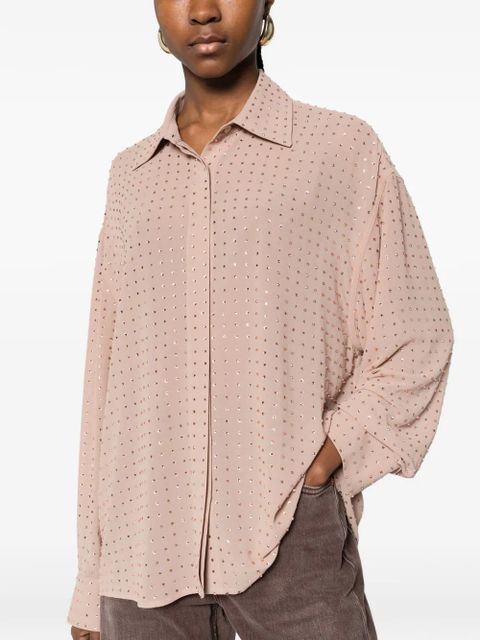 PINKO Oliva embellished shirt - Neutrals