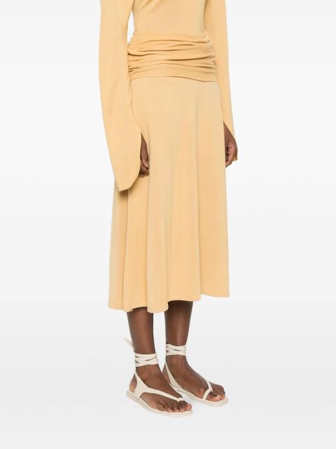 Aya Muse ribbed rylin skirt - Neutrals