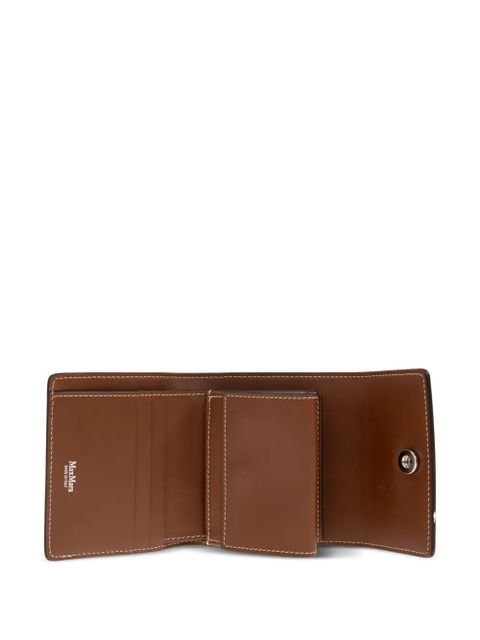 Max Mara leather compact wallet - Brown