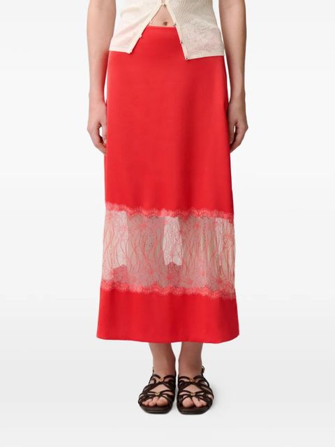 Claudie Pierlot lace A-line skirt - Red