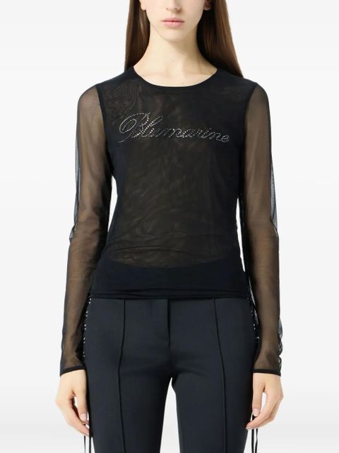 Blumarine embellished mesh top - Black - zdjęcie produktu nr 2