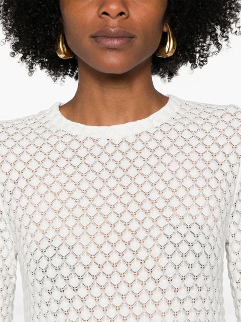 Chloé pointelle-knit mini dress - White