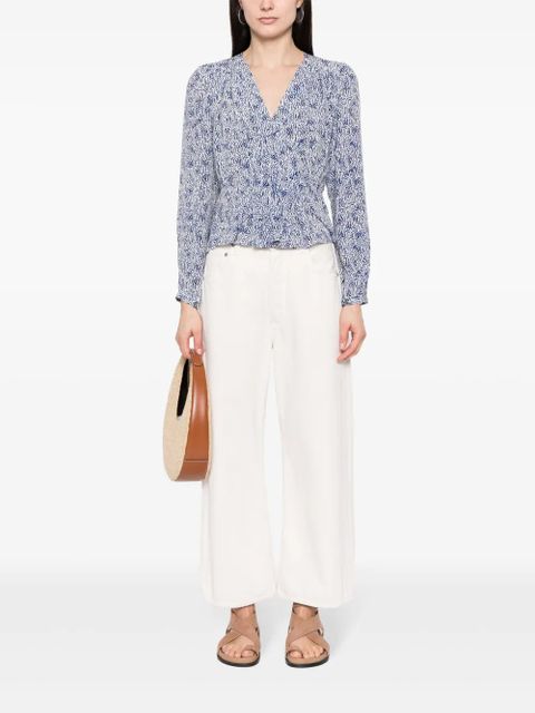 MARANT ÉTOILE Eddy abstract-print blouse - Blue - zdjęcie produktu nr 2