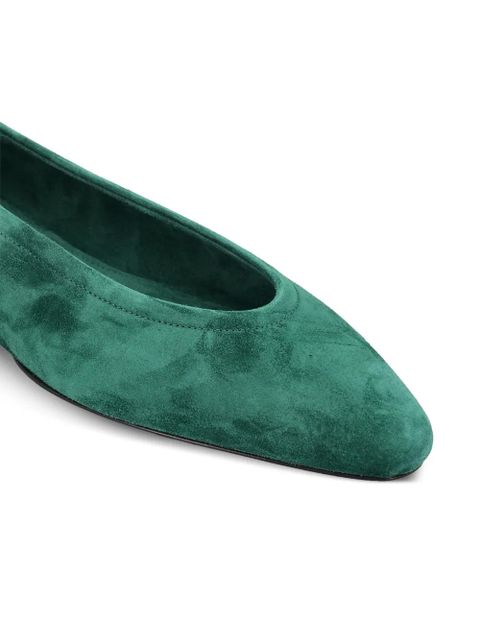Loro Piana Primula leather ballerina flats - Green