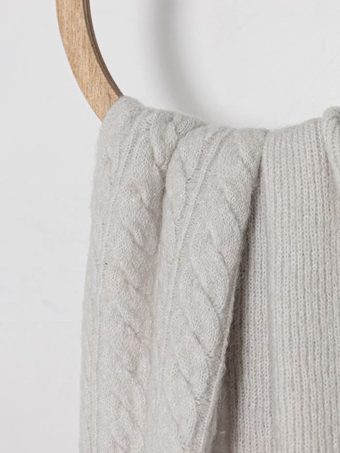 Tommy Hilfiger szalik z dodatkiem wełny damski kolor szary gładki AW0AW17788 - zdjęcie produktu nr 2