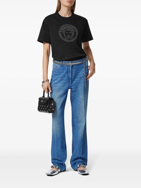 Versace Medusa embellished T-shirt - Black