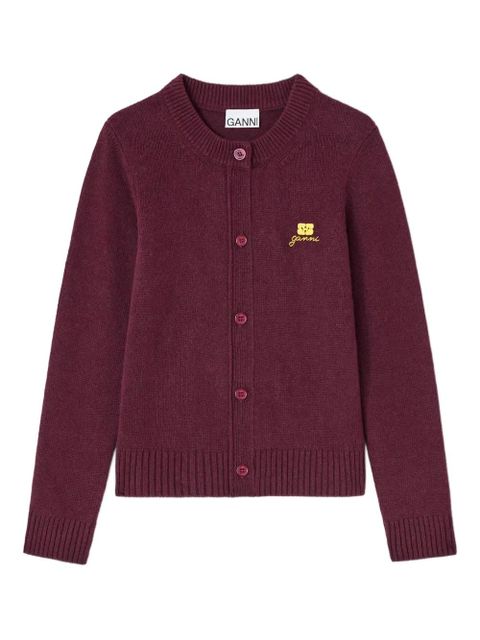 GANNI round-neck cardigan - Red - zdjęcie produktu nr 1