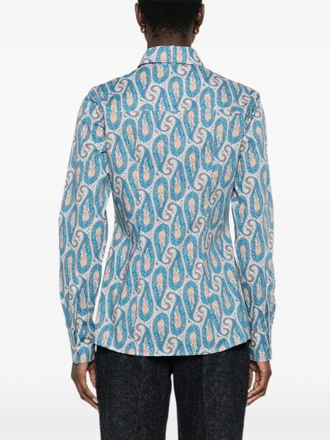 ETRO paisley collared shirt - Blue