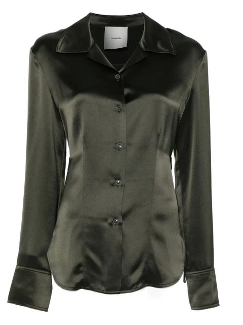 Nanushka Nathalie fitted shirt - Green - zdjęcie produktu nr 1