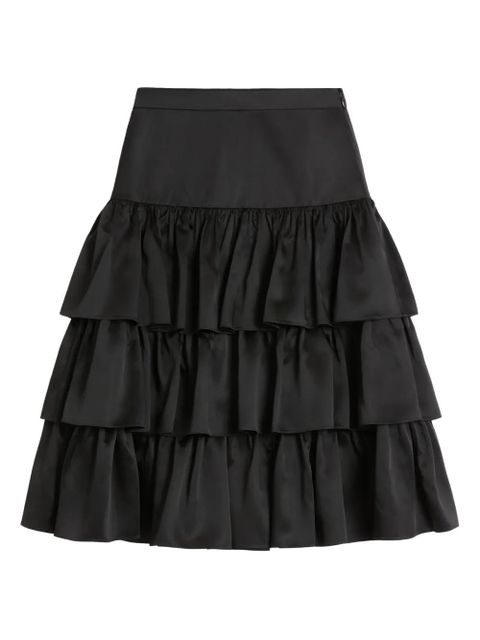 Valentino Garavani ruffled midi skirt - Black - zdjęcie produktu nr 1