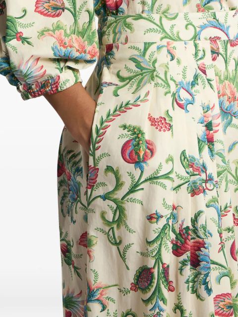 ETRO pleated floral-motif maxi skirt - Neutrals - zdjęcie produktu nr 2