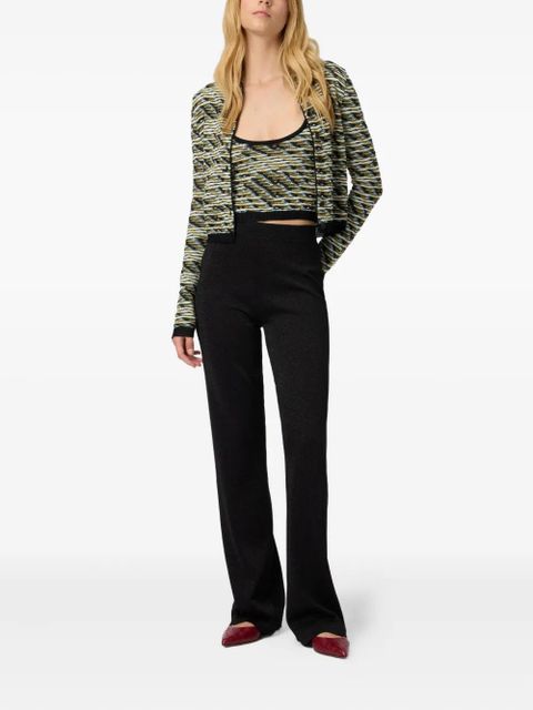 Missoni glitter-knit flared trousers - Black