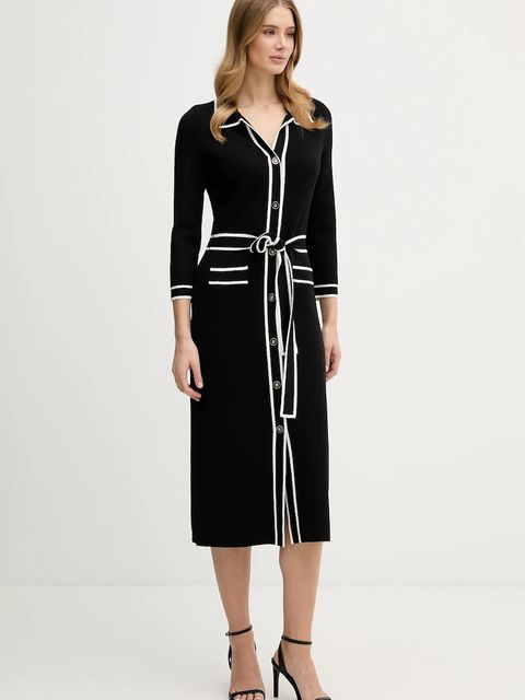 Joseph Ribkoff sukienka kolor czarny midi prosta 261944