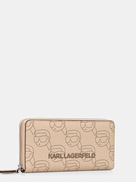 Karl Lagerfeld portfel IKON damski kolor beżowy A1W32044 - zdjęcie produktu nr 2