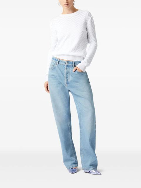 Missoni chevron-knit crew-neck sweater - White - zdjęcie produktu nr 2