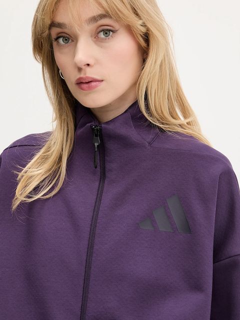 adidas bluza adidas x Z.N.E damska kolor fioletowy z nadrukiem JW7780