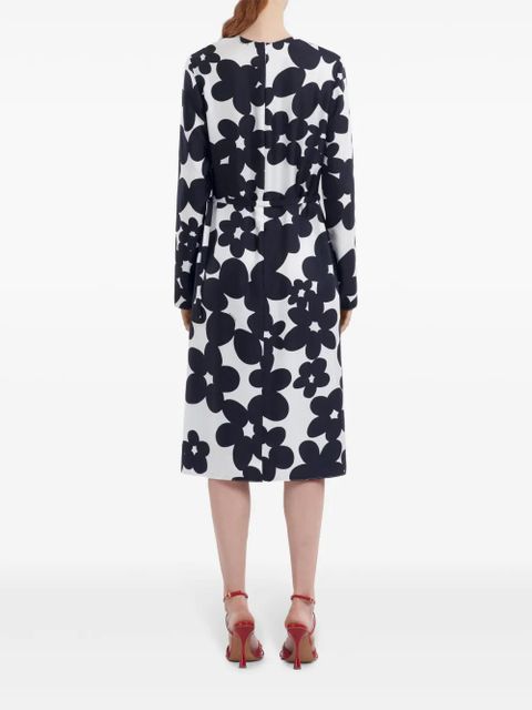 Marni floral-print midi dress - Black