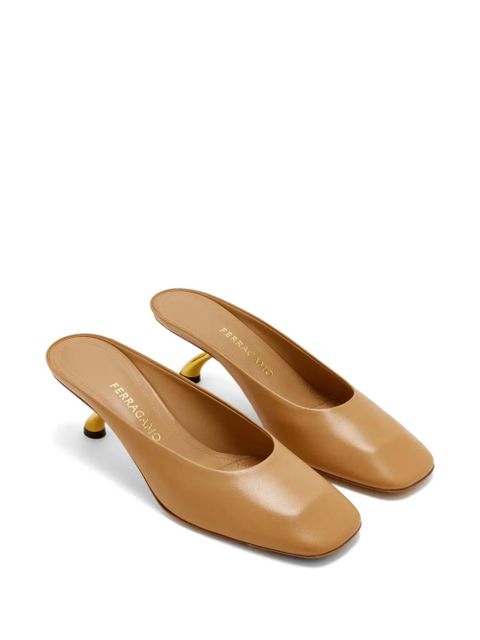 Ferragamo square-toe mules - Neutrals