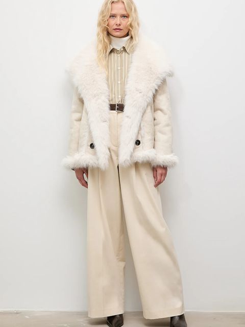 Answear.LAB płaszcz kolor beżowy - zdjęcie produktu nr 2